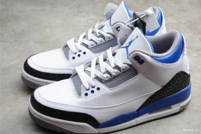 3 AIR BLUE JORDAN RETRO CT8532-145 WHITE 0118